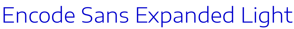 Encode Sans Expanded Light Schriftart